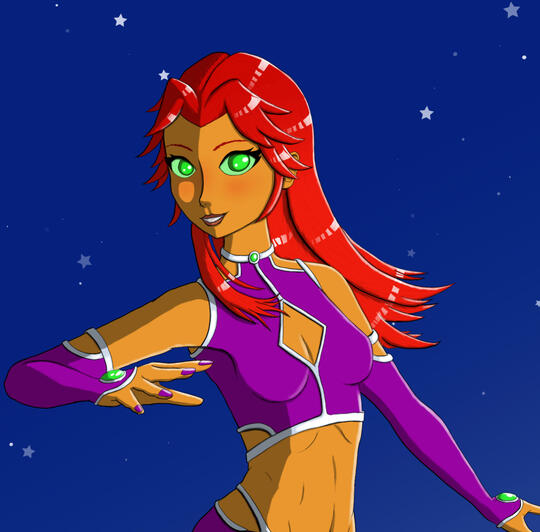 Starfire (Custom Attire) (Redraw)